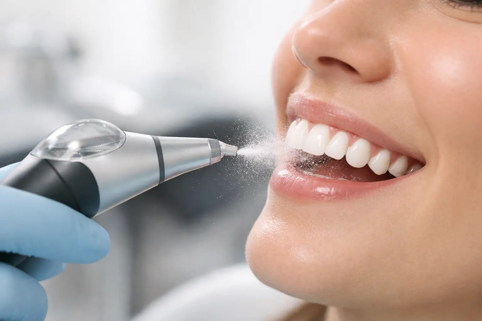 Airflow: pulizia denti delicata e precisa
